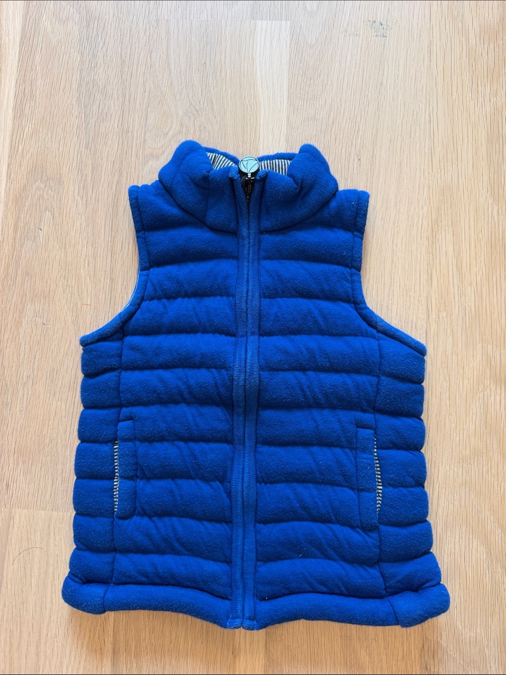 Petit Bateau Kids Blue Quilted Fleece Vest - Size 3 yrs